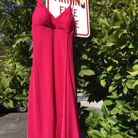 De Laru by Sheila Yen Pink Iridescent Long Gown - Picture 2 of 8